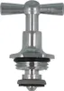 A close-up studio shot of a chrome faucet valve part. Produktbild-Vorschau