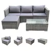 SVITA QUEENS Gartenlounge 5-teilig Polyrattan Lounge Set Produktbild-Vorschau 5