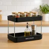WELLHAUS Küchen Organizer 2 Etagen Schwarz Regal Ablage Produktbild-Vorschau 6