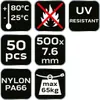 NEO TOOLS Fascette in nylon bianche set da 50 500 mm x 7,6 Anteprima dell’immagine prodotto 2