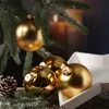 Christbaumkugel - Weihnachtsbaumkugel - bruchfest - D: 10cm - glänzend und matt - gold - 4er Set Produktbild-Vorschau