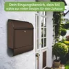 banjado Design Briefkasten Stahl schwarz mit Zeitungsfach Produktbild-Vorschau 3