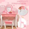 GOPLUS Kinder Schminktisch-Set, Exquisiter Frisiertisch Produktbild-Vorschau 4