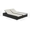 vidaXL Doppel-Sonnenliege Poly Rattan Schwarz -  Produktbild-Vorschau 6