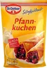 A product package for Dr. Oetker pancake mix, featuring an image of prepared pancakes with berry filling. Produktbild-Vorschau