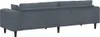 vidaXL Sofa Dunkelgrau 250 x 77 x 76 cm Samt Produktbild-Vorschau 6