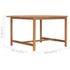 vidaXL Gartentisch 150x150x75 cm Teakholz Massiv Produktbild-Vorschau 6