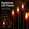 LED Stabkerzen 6er Set, schwarze flammenlose Kerzen mit Produktbild-Vorschau 5