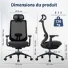 Chaise de bureau avec accoudoirs 4D et siège réglable Voir les images du produit 3