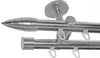 Innenlauf Gardinenstange Edelstahl Look 20mm Produktbild-Vorschau 1
