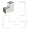 vidaXL Connettore per pali a L Metallo zincato 101 x 101 mm Anteprima dell’immagine prodotto 6