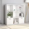 vidaXL Regál na knihy biely 98x30x98 cm Drevo Materiál Náhľad obrázku produktu 2