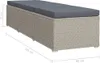 vidaXL Chaise longue avec support Poly rotin gris Voir les images du produit 13