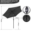 Wolketon 3m-3m Parasol de marché avec manivelle UV40+ Voir les images du produit 10