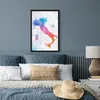 MuchoWow® MuchoWow® Gerahmtes Poster Weltkarte - Ölfarbe - Produktbild-Vorschau 4