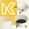 KADAX Doniczka Donica Osłonka Na Nóżkach Wkład Kwietnik Podgląd zdjęcia produktu 5