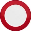 A flat plate with a red rim and a white center. Náhled obrázku produktu