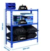 SIMONCLICK Metallregal 3/400 900 BLAU/GALVA Produktbild-Vorschau 1