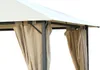 A close-up view of the top corner of a gazebo, showing the roof and curtains. Produktbild-Vorschau