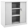 vidaXL Armadio ad ante scorrevoli grigio 90x40x90 cm Anteprima dell’immagine prodotto 4