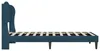 vidaXL Bettrahmen mit Kopfteil Blau 90 x 190 cm Samt Produktbild-Vorschau 5
