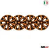 Coprimozzi da 16 pollici nero e arancione set di 4 Anteprima dell’immagine prodotto 6