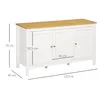 HOMCOM Buffet meuble de rangement avec 3 portes 2 étagères Voir les images du produit 5