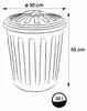 Poubelle Keeeper Supermax avec couvercle 50 litres gris Voir les images du produit 2