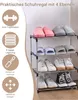 Vierstöckiges, stapelbares Schuhregal aus robustem und Produktbild-Vorschau 5