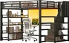 Merax Etagenbett 140x200 cm, mit USB, LED, Metall Hochbett Produktbild-Vorschau 5