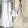A collage showing garment bags and a wedding dress. Produktbild-Vorschau