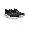 A pair of black running shoes with orange accents, shown from a side-diagonal angle on a white background. Produktbild-Vorschau