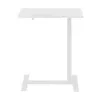 A white adjustable height desk or laptop stand is shown against a white background. Voir les images du produit