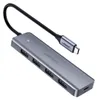 Ugreen Hub Adapter 4-in-1 USB-C auf 4× USB 3.0 + USB-C Grau Produktbild-Vorschau 1
