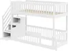 Merax Etagenbett 90x200 mit Sicherheitstreppe, Kinderbett Produktbild-Vorschau 4