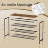 VASAGLE Schuhbank, Schuhaufbewahrung, Schuhregal, Produktbild-Vorschau 5