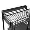 A close-up view of the top bunk of a metal bunk bed. Podgląd zdjęcia produktu