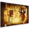 Triptychon auf leinwand abstraktionen - braun 60x40 cm Produktbild-Vorschau 1