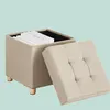 Pouf Relaxdays con vano portaoggetti, imbottito, A x L x P: Anteprima dell’immagine prodotto 5