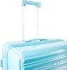 Close-up of the top part of a light blue suitcase. Náhľad obrázku produktu