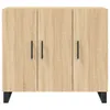 vidaXL Príborník Sonoma Dub 90x34x80 cm odvodený výrobok z Náhľad obrázku produktu 6