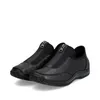Rieker Damen Echtleder Slipper schwarz, Damen:39 EU Produktbild-Vorschau 19