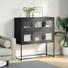 vidaXL Sideboard noir 100,5x39x107 cm Acier laminé à froid Voir les images du produit 3