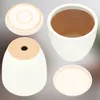 KOTARBAU® Doniczka na rosliny ze spodkiem Biala ? 31 cm Podgląd zdjęcia produktu 6
