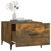vidaXL Couchtisch mit Metallbeinen Räuchereiche 50x50x40 cm Produktbild-Vorschau 4