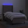 Boxspringbett mit Matratze & LED Taupe 90x200 cm Stoff Produktbild-Vorschau 3