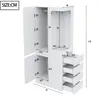 Merax Kleiderschrank mit offenem Kleiderbereich und 4 Produktbild-Vorschau 4