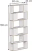 Rozdělovač místností Vicco Eneos Bílá/dub 80 x 186 cm, Náhled obrázku produktu 2