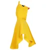 Kinder Kostüm Ente – gelber Fleece Poncho mit Kapuze – Produktbild-Vorschau 5