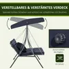 Outsunny Hollywoodschaukel 3-Sitzer Gartenschaukel Produktbild-Vorschau 4